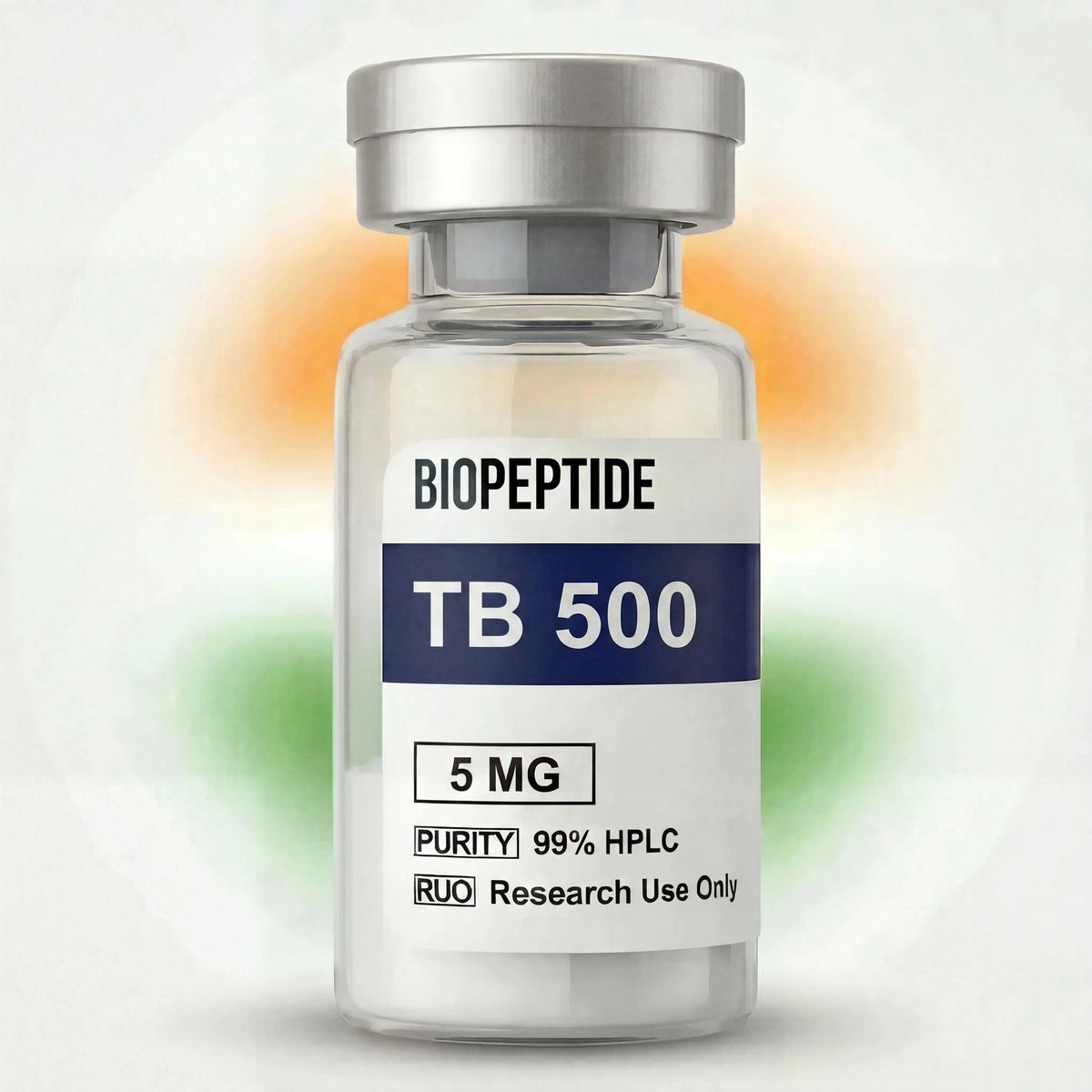 TB 500 5MG peptide vial by BioPeptide, high purity for research.