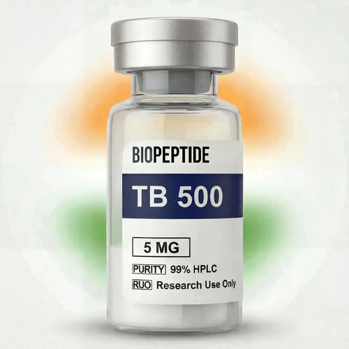 TB 500 5MG peptide vial by BioPeptide, high purity for research.