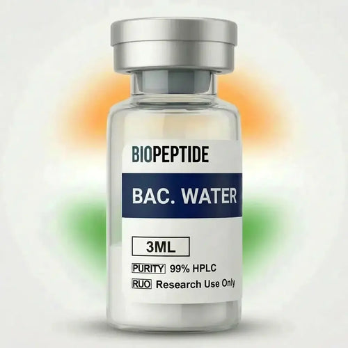 Bacteriostatic Water 3ml from BioPeptide India in a sealed vial