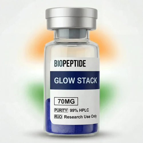 Glow Stack 70MG peptide blend by BioPeptide in sealed vial
