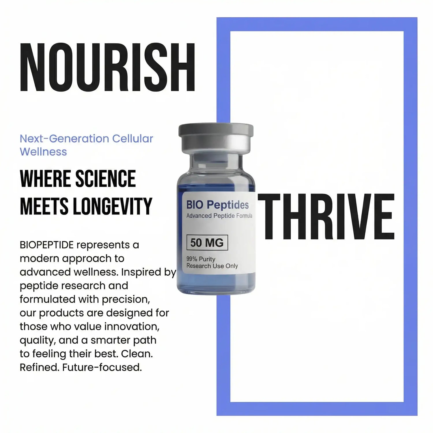Bio peptides 50mg vial for advanced wellness with science and longevity focus